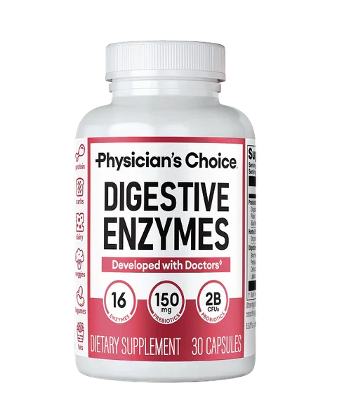 Physician's Choice Digestive Enzymes bottle, 30 capsules